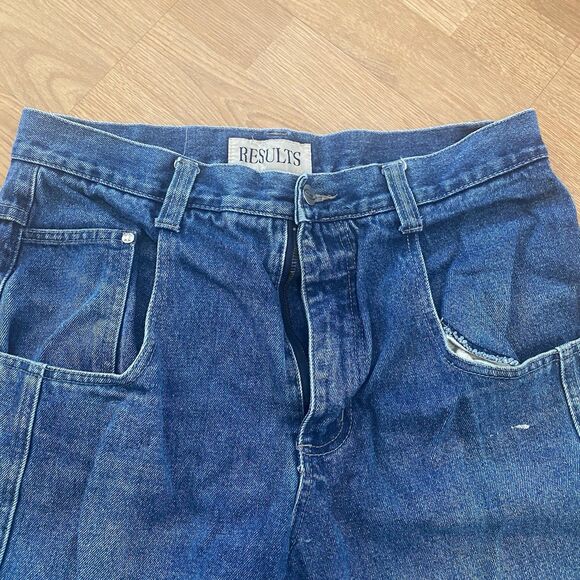 Vintage RESULTS Denim Shorts Men’s Size 33 Blue Jean Shorts Cotton - Picture 4 of 11